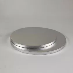 Tortaalátét 25 cm, ezüst, 12 mm