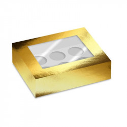 Cupcake doboz 2 darab - arany