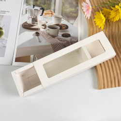 6 darabos makrone- doboz, fehér