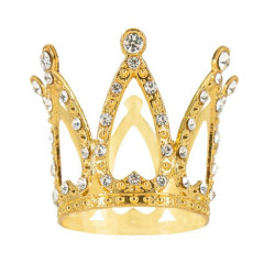 Aranykorona ezüstkristályokkal, 3 cm