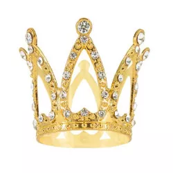 Aranykorona ezüstkristályokkal, 3 cm