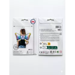 Fólia lufi, szárny alakú, mintázat: pillangó, méret: 85×50 cm