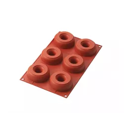 Szilikon sütőforma fánkokhoz, 300×175 mm, 75×28 mm