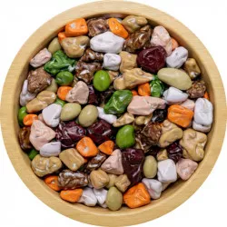 Csokoládés kavicsok színes rácsban (70 g)