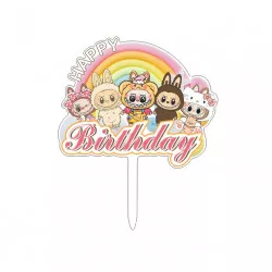 Tortára írható felirat: Happy Birthday Labubu