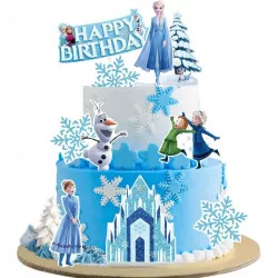 Tortadísz „Happy Birthday Elsa”, 10 db