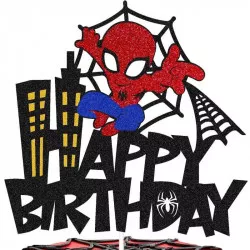 Díszítő pálca tortára — Spider-Man, 5 db