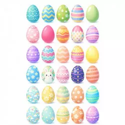 Ehető ostyalap A4 méretben színes tojások kivágásához