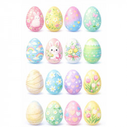 Ehető ostyalap húsvéti tojás díszítéséhez — A4, kivágáshoz