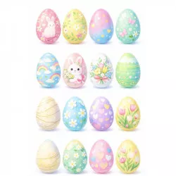 Ehető ostyalap húsvéti tojás díszítéséhez — A4, kivágáshoz