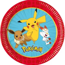 Papírtányérok Pokémon, 19,5 cm, 8 db