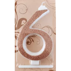 Nagy rose gold gyertya, 6-os szám