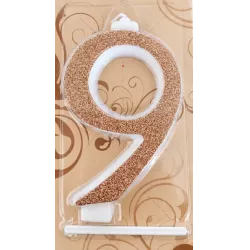 Nagy rose gold gyertya, 9-es szám