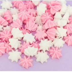 Pucky habcsókok fehér–rózsaszín, 20 g