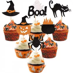 Muffin dekorációk Halloween – 36 db