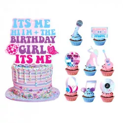 Tortára és muffinhoz tűzhető „Birthday Girl” — 25 db