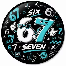 Ehető papír Six Seven, kék és fekete, 19,5 cm