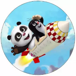 Ehető papír – Krtek és panda, 19,5 cm