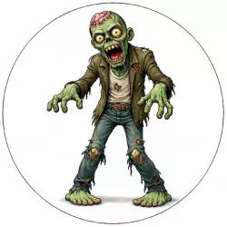 Ehető papír, zombi, 19,5 cm