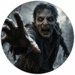 Ehető papír „Zombie, megyek érted” 19,5 cm