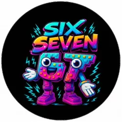 Ehető papír Six Seven neon, 19,5 cm