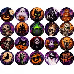 Ehető papír Halloween-figurák cupcake-hoz