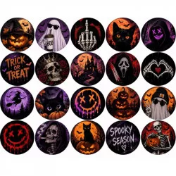 Ehető papír — Sötét Halloween, körök cupcake-okra