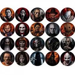 Ehető papír, horror-ikonok, cupcake-korongok