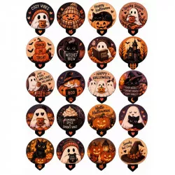 Ehető papír, muffin tű, hangulatos Halloween