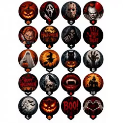 Ehető papír, muffin díszítés, ijesztő Halloween