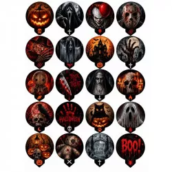 Ehető papír, muffin tű, horror, Halloween