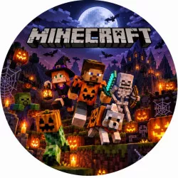 Ehető papír – Minecraft Halloween, 19,5 cm