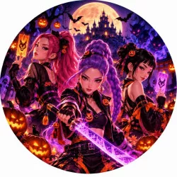 Ehető papír K-pop Halloween démonvadász, 19,5 cm