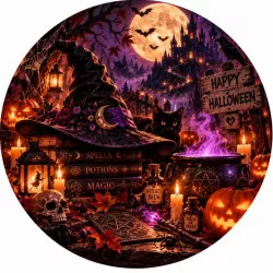 Ehető papír – boszorkányos, Halloween, 19,5 cm