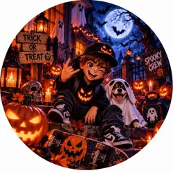 Ehető papír – Cool Halloween, 19,5 cm