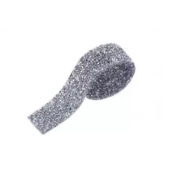 Prémium ezüst gyémánt oldalsáv, 3 cm x 4,57 m