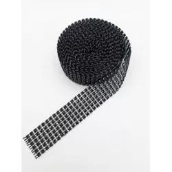 Gyémántszalag, fekete, 3 cm x 4,57 m